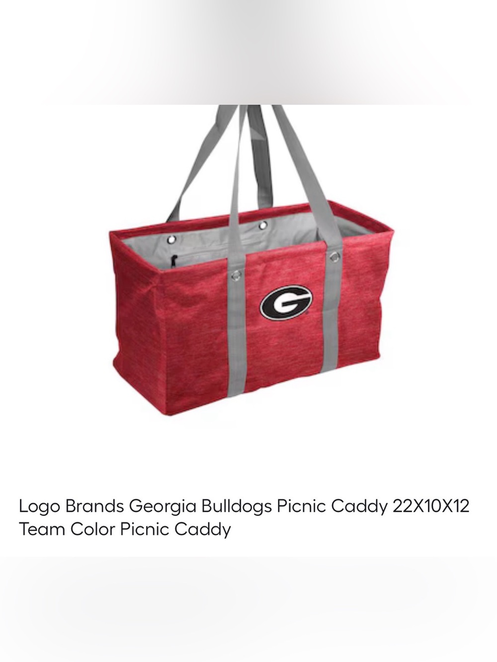 Logo Brands Georgia Bulldogs Picnic Caddy 22X10X12 Team Color Picnic Caddy New